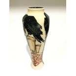 JACKDAWS: A tall Limited Edition 20/50 Moorcroft Pottery vase by Kerry Goodwin (26cm high).
