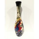 GOLDEN PHEASANT: A tall Trial Moorcroft Pottery vase by Kerry Goodwin from the Beauty Revered