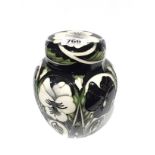 HARLEQUINADE: A Moorcroft Pottery ginger jar by Emma Bossons (14.5cm high).