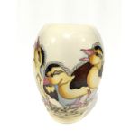 SPRING DUCKLINGS: A Numbered Edition signed Moorcroft Pottery vase by Kerry Goodwin (12.5cm high).
