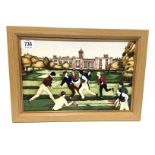 THE BIRTH OF RUGBY: A large Numbered Edition signed and framed Moorcroft Pottery plaque by Paul