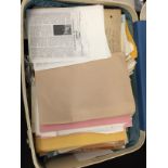 A suitcase containing a large quantity of WW2 and other related printed and other material