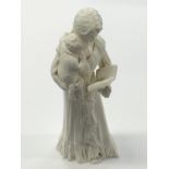A white glazed Royal Worcester china figure "Once upon a time" by Glenis Devereux.