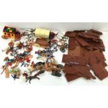 Good selection of Timpo Toys (England) plastic Wild West cowboy and indian figures,