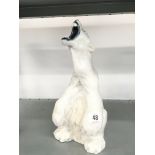 A Royal Copenhagen china figure modelled as an open mouthed Polar Bear standing on hind legs