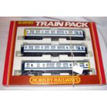 HORNBY 2 x Train Packs - R377 Class 110 3 Car DMU in BR Blue & White Livery # E51846/59816 and 52073