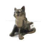 A Poole Pottery Stoneware Kitten Scratching modelled by Alan White produced 1996.