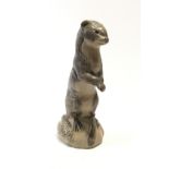 A Poole Pottery stoneware Stoat by Barbara Linley Adams.