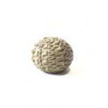 A Poole Pottery Atlantis unglazed Sea Urchin desk pebble by Guy Sydenham and Beatrice Bolton (