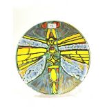 Poole Pottery Studio Tony Morris Dragonfly Charger 1999 15" (38cms) Boxed