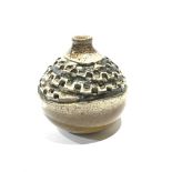 A Poole Pottery Atlantis stoneware carved and glazed onion vase, A5/2, by Carol Kellett (Cutler), (