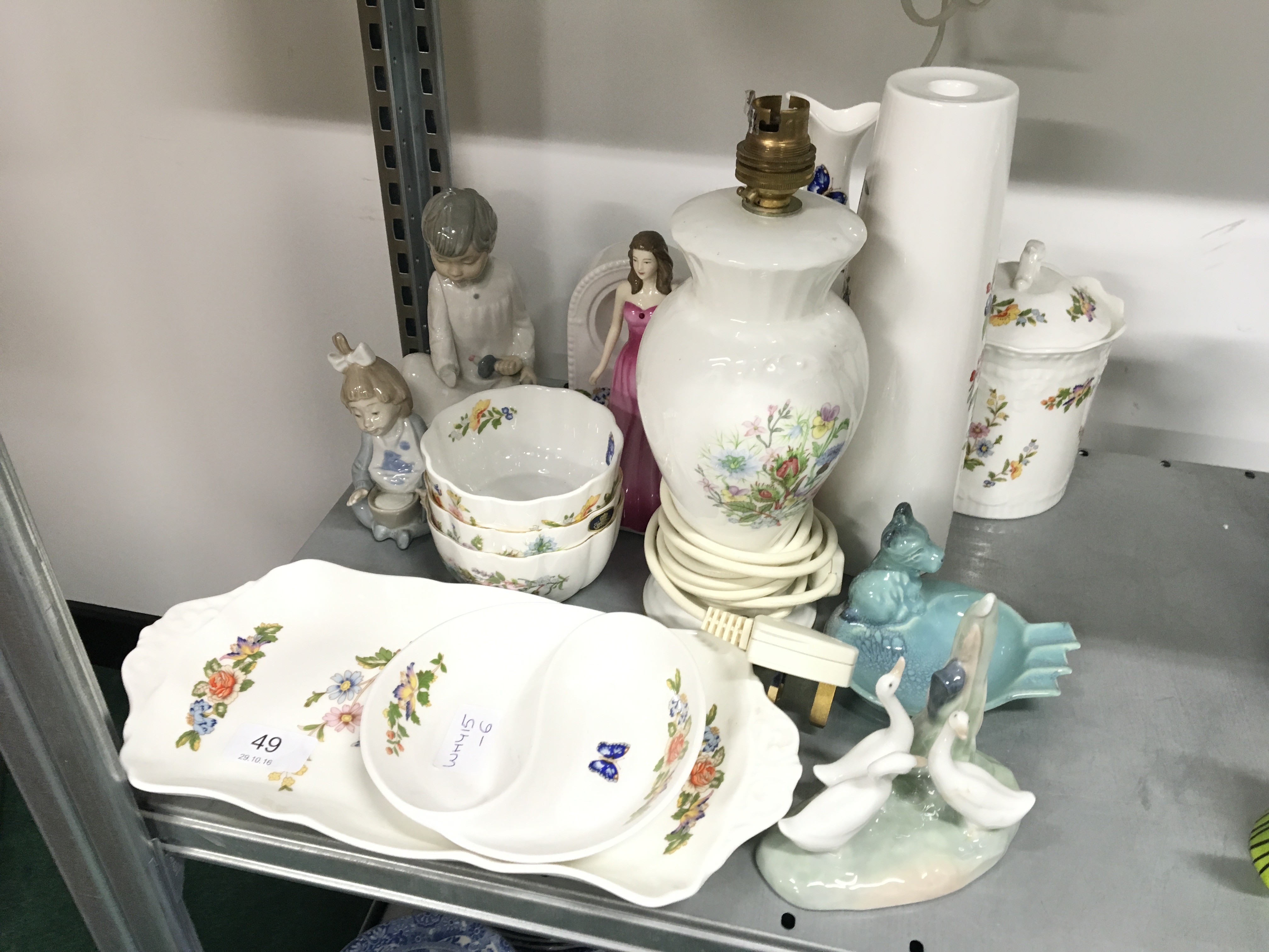 A collection of Aynsley fine bone china items, decorated in the Cottage Garden pattern together with