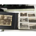 A large 20th century postcard album to include black and white bus photographs and topographical