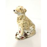 A Royal Crown Derby bone china paperweight modelled as a labrador, a limited edition until June
