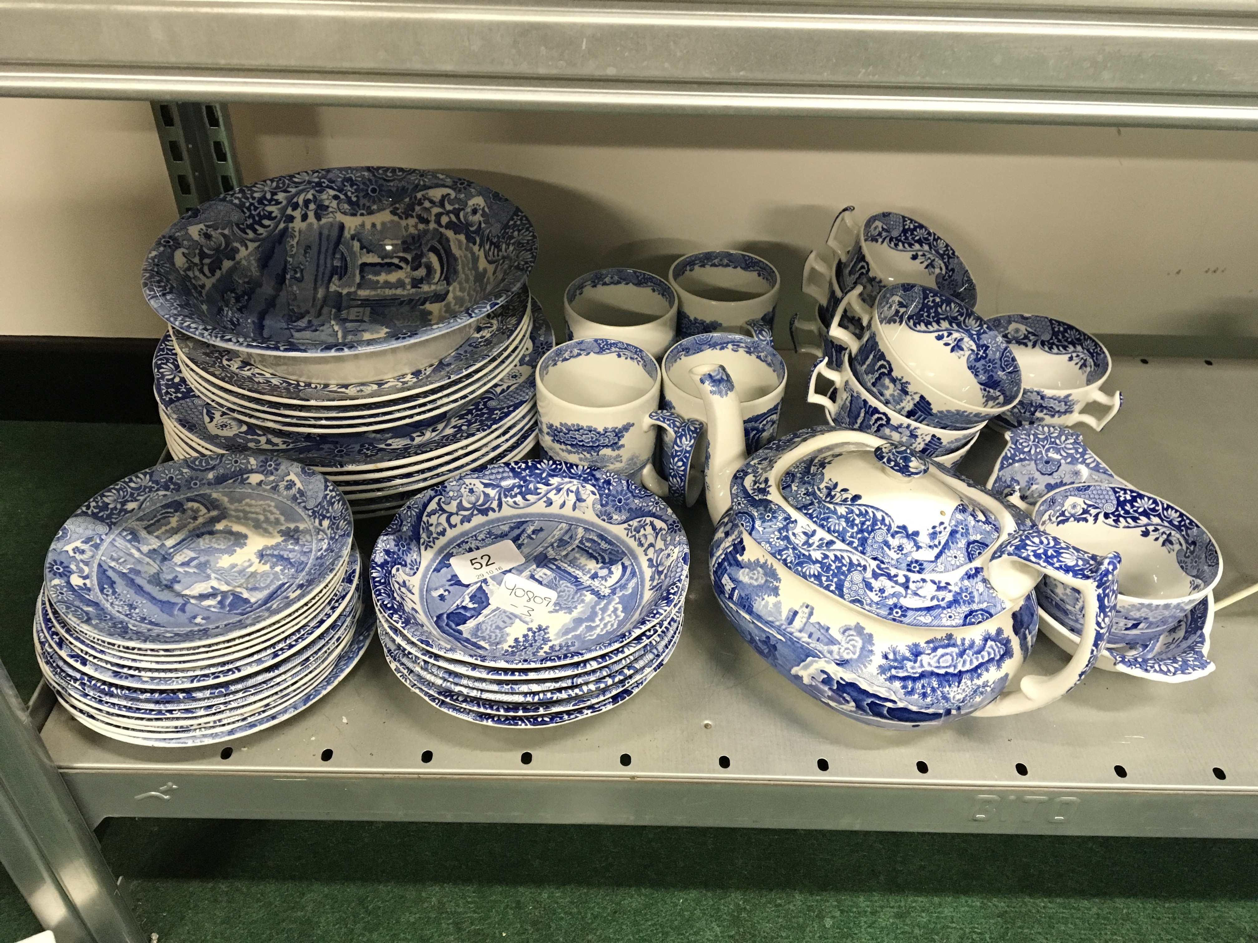 A collection of Copeland Spode Italian blue and white transfer decorated china.