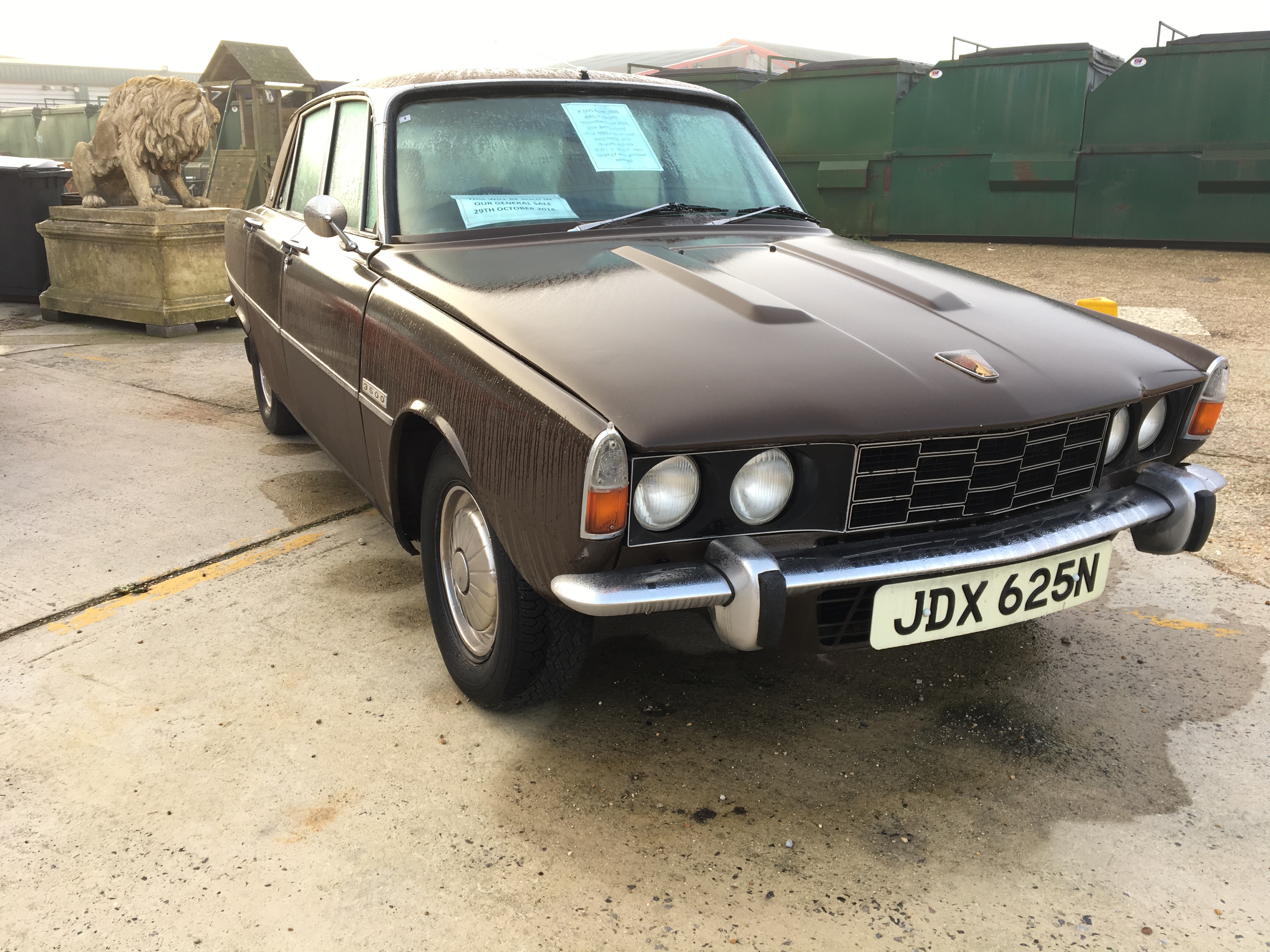 A 1975 Rover 3500 auto, 3 owners, recommissioned 2016 after being stored since 1985, lots of new