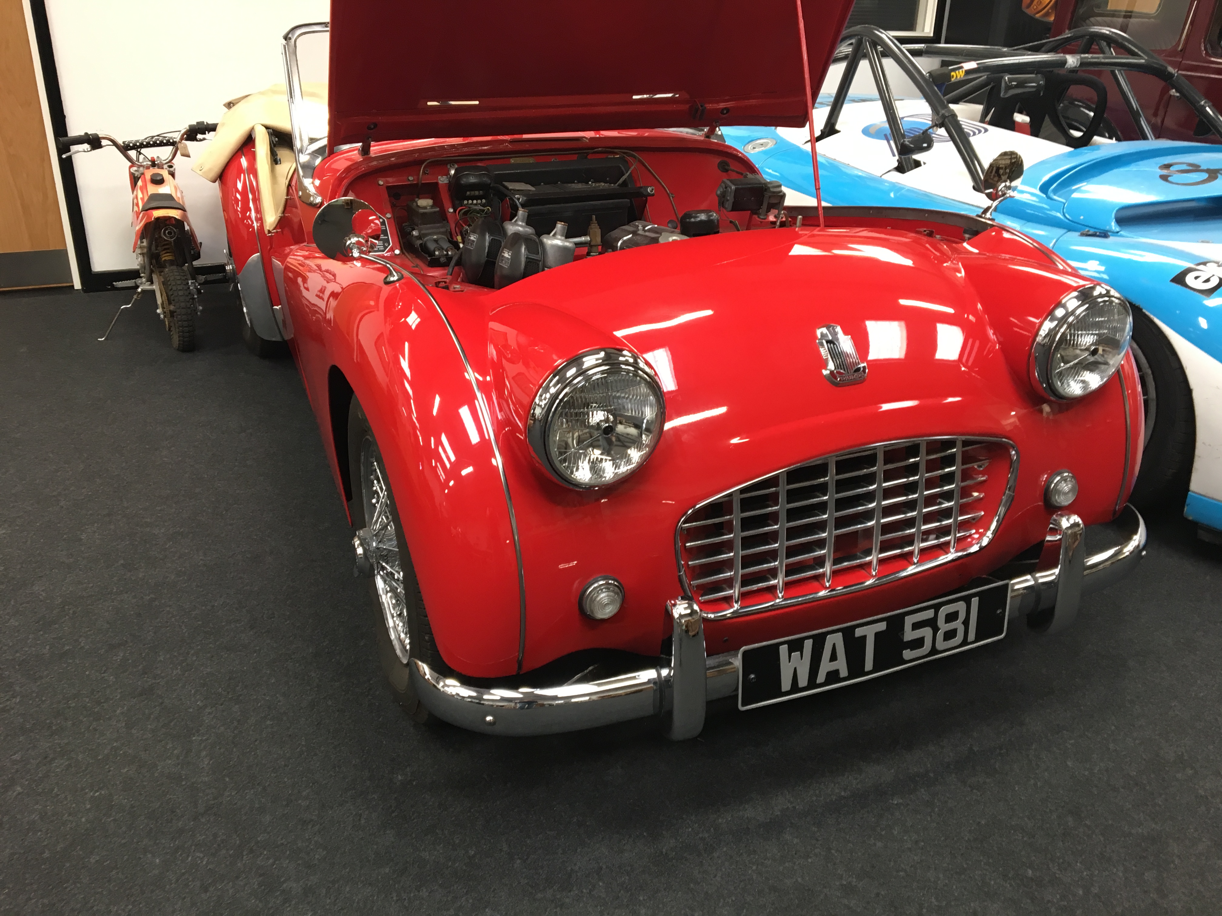 A Classic red Triumph TR3 First registered in 1957 and fitted with a 1991cc petrol engine.A historic - Image 2 of 8