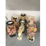 Three various Royal Doulton character jugs: The Jester (D6910) limited edition 1365/2050, designed