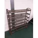 Retro stacking trolley made by A Ralphs consisting of six slatted tiers.