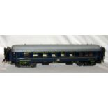 ELLERTREN 0 Gauge 3R Blue CIWL Restaurant/Dining Car. A Good Plus example with lighting