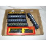 A Triang Hornby Locomotive, 4 x Triang Wagons- Lits and a Jouef Wagons-Lits - R350 BR Green Class L1