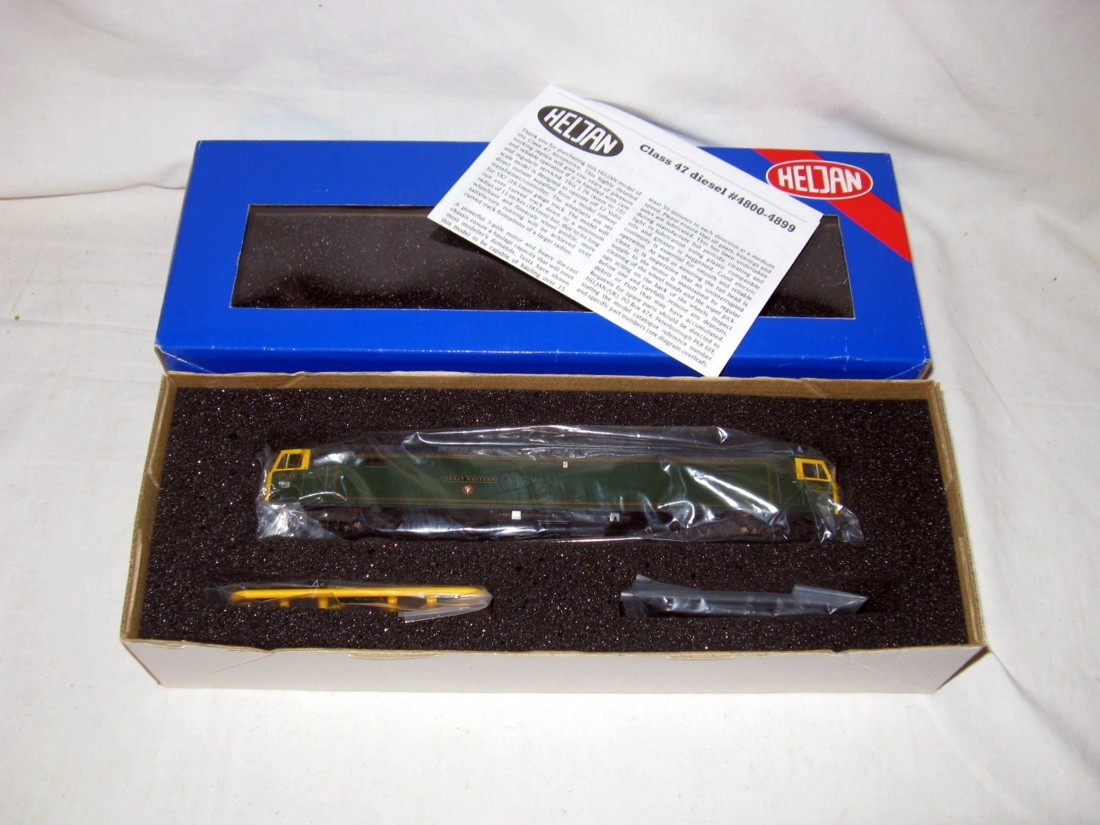 HELJAN 4808 BR Brunswick Green Class 47 CO CO 'Great Western' # 47500. DCC ready. Mint Boxed with