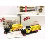Two Danbury Mint 1/24 scale Coca Cola Delivery Trucks: 1927 #0351 (with certificate); 1928 (box with