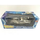 Sun Star 1/18 scale Back To The Future Time Machine, signed by Christopher Lloyd (''Doc'') at the