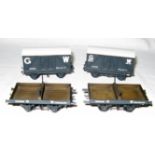 LAWRENCE Scale Models 4 x Goods Wagons - 2 x 8T GW Grey Bolster Wagons #'s 32409 and 32486 both with