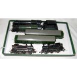 A tray containing 2 x 'Princess Elizabeth' 4-6-2's, 2 x R52 0-6-0T's and a R157/8 Met Cam 2 Car