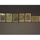 A set of six Islamic photo-litho prints, each 6" x 10"
