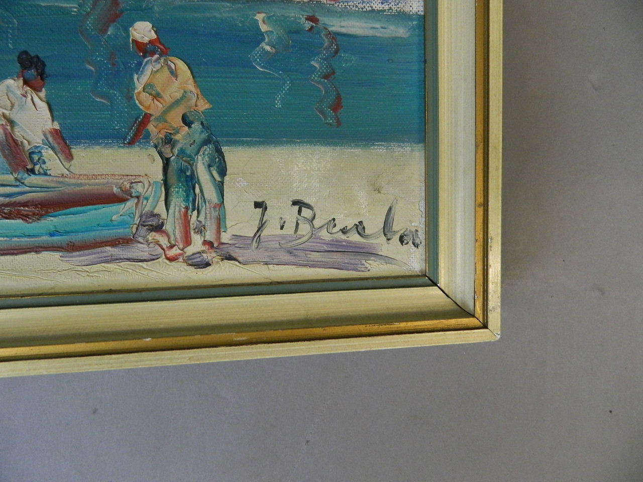 Carlo F. Burla, oil on canvas depicting Monaco harbour, 20" x 16" - Image 2 of 3