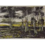 Helmuth Weissenborn, lithograph, Exmoor, signed and dated 1981, 17" x 12"
