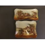 Two Royal Doulton Series ware 'Rustic England' serving plates, largest 11" x 5½"