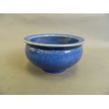 A Chinese blue crackle glazed bowl, 5½" diameter