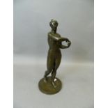 Maya Serger Van Panhugs, bronze figure of a classical female nude with bound hands, signed and dated
