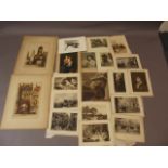 A large quantity of assorted prints of various subjects, including still life, landscapes,