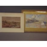 Edward Hargitt, 'Steephill Castle, Ventnor', signed watercolour, together with an unframed