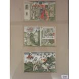 A set of three hand coloured facsimile prints, illustrations from the book of Exodus, after the