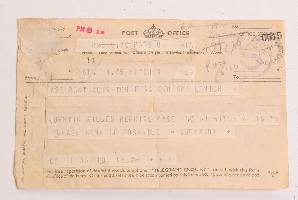 YVES AUBRETON FREE FRENCH AIR FORCE. Quantity of ephemera including Soldiers service Paybook with - Image 3 of 5