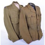 WW2 Mechanised Transport Corps Tunics, consisting of two officers four pocket service dress