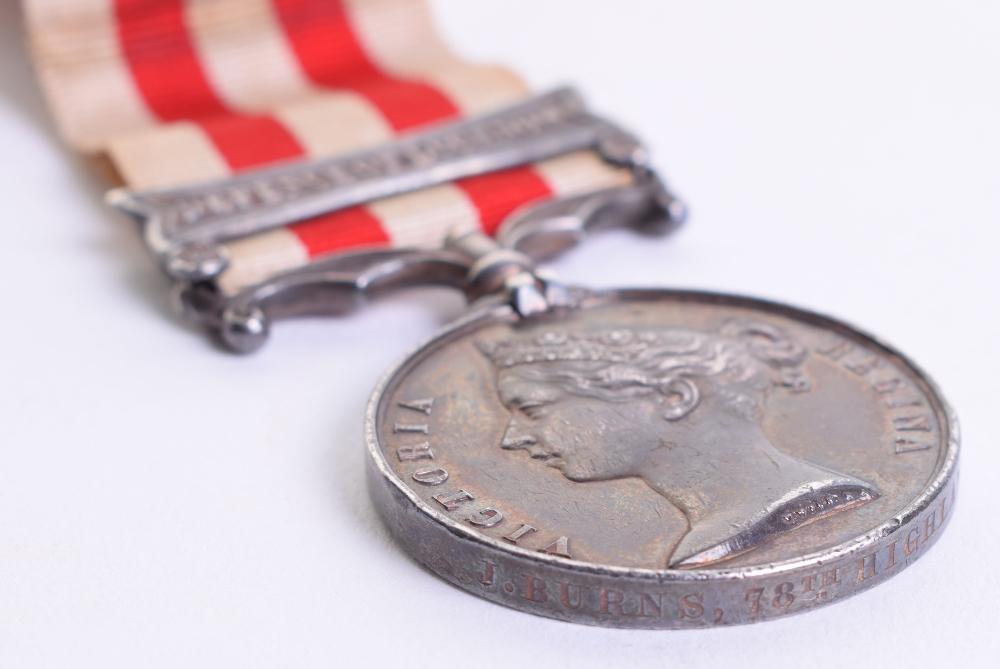 Indian Mutiny Medal 1857-59 Single Clasp Defence of Lucknow, 78th Highlanders, Seriously Wounded - Image 3 of 3