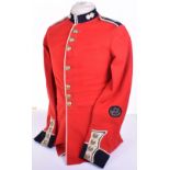 George VI Grenadier Guards Dress Tunic of red scarlet cloth with dark blue facings, white grenades