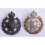 Scarce NCO’s 7th Battalion Sherwood Foresters (Robin Hoods) Cap Badge bi-metal example with two