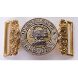 Victorian Dorsetshire Regiment Officers Waist Belt Clasp fine quality gilded two piece example