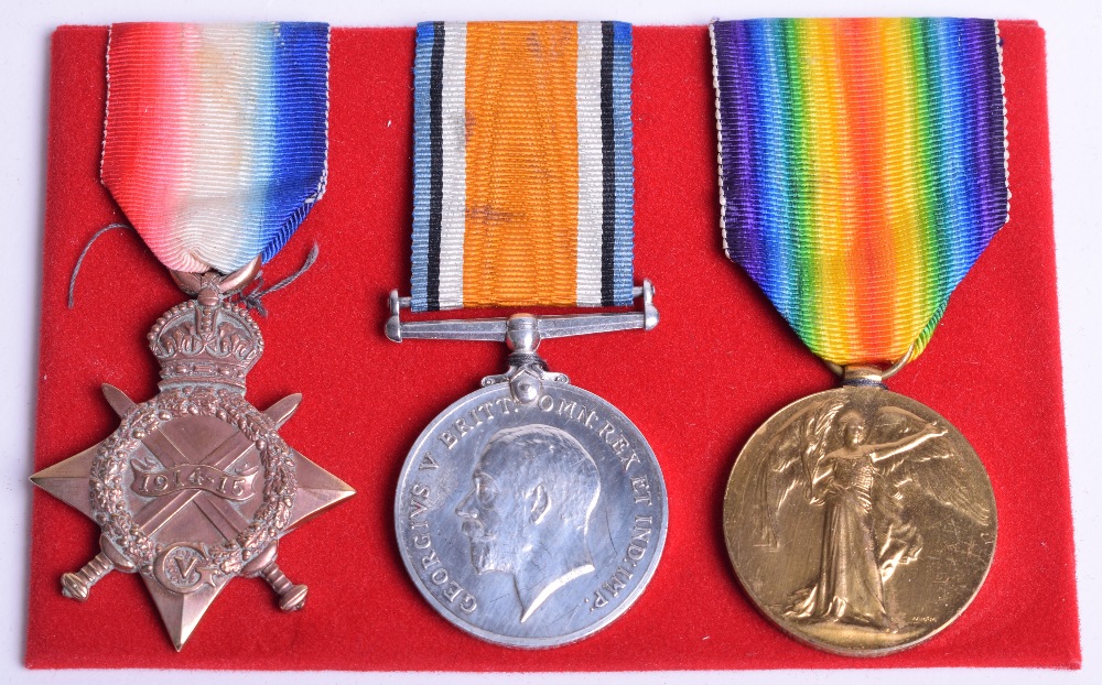 Great War 1914-15 Star Medal Trio Cameron Highlanders, the medals were awarded to “S-17230 PTE R H