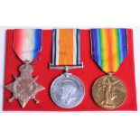 Great War 1914-15 Star Medal Trio Cameron Highlanders, the medals were awarded to “S-17230 PTE R H