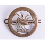 Rare WW2 Long Range Desert Group (L.R.D.G) Cap Badge, brass cap badge with scorpion within circle