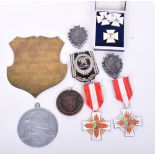 German Afrika Korps Veterans Association Medal, being a bronze circular medal with Afrika Korps