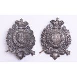 Victorian London Rifle Brigade Shako Badge, blackened white metal example with two lug fittings on